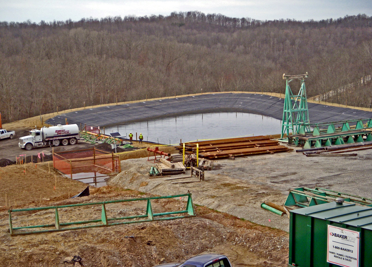 Frac Pit and Well Pad